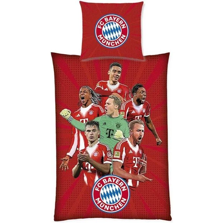 FC Bayern München Bettwäsche FC Bayern München I Bettwäsche Player 2025-26 I Fanwelt I Rot, Baumwolle – Bild 4