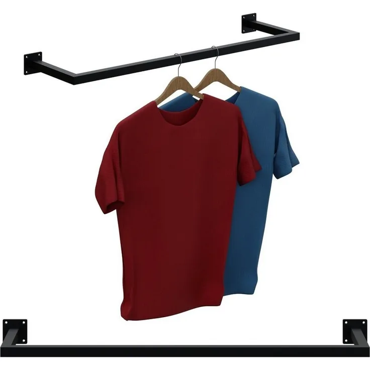 HAGO Kleiderstange Garderobenstange Kleiderstange Garderobe Halter Kleiderständer Metall