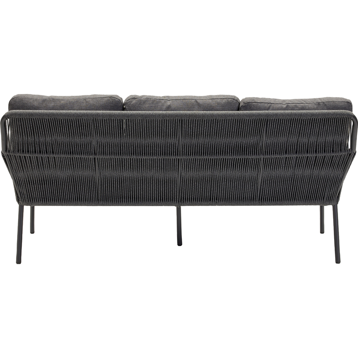 LC Garden 'COMO' Gartenbank, 3-Sitzer, Rope 5mm rund, inkl. Auflage, Aluminium grau, 89 x 82 x 200 cm – Bild 4