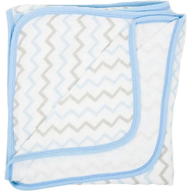 Fillikid Decke Cozy Blau/Grau gezackt