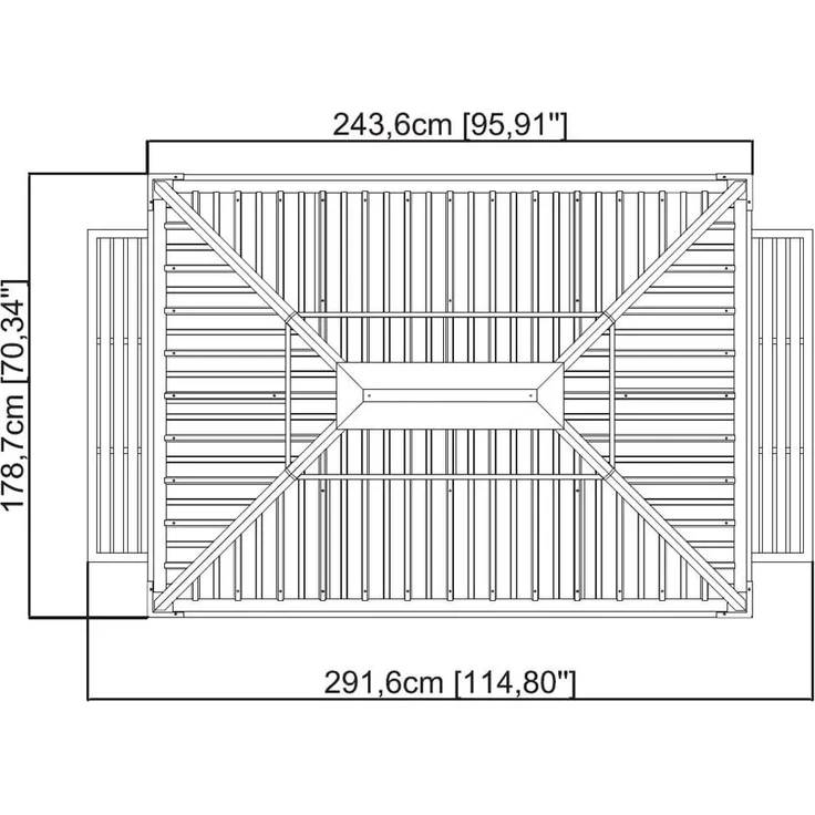 Sojag 'Messina' Grill Pavillon, Aluminium Anthrazit, 179 x 292 x 262 cm – Bild 9