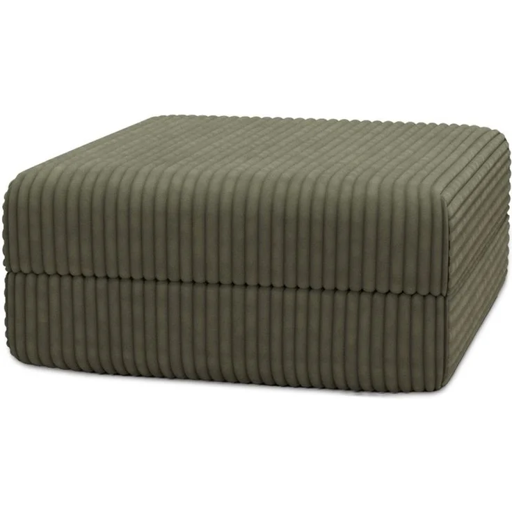 XL grüner Cord-Pouf – Bild 1