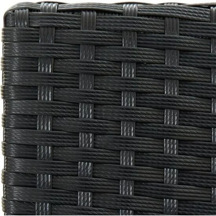 vidaXL Garten-Barhocker mit Kissen 2 Stk. Schwarz Poly Rattan 313435 – Bild 7