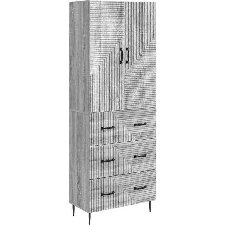 vidaXL Schrankset 2 pcs Grau Sonoma 66 x 34,5 x 90 cm Holzwerkstoff 3416643 – Bild 1
