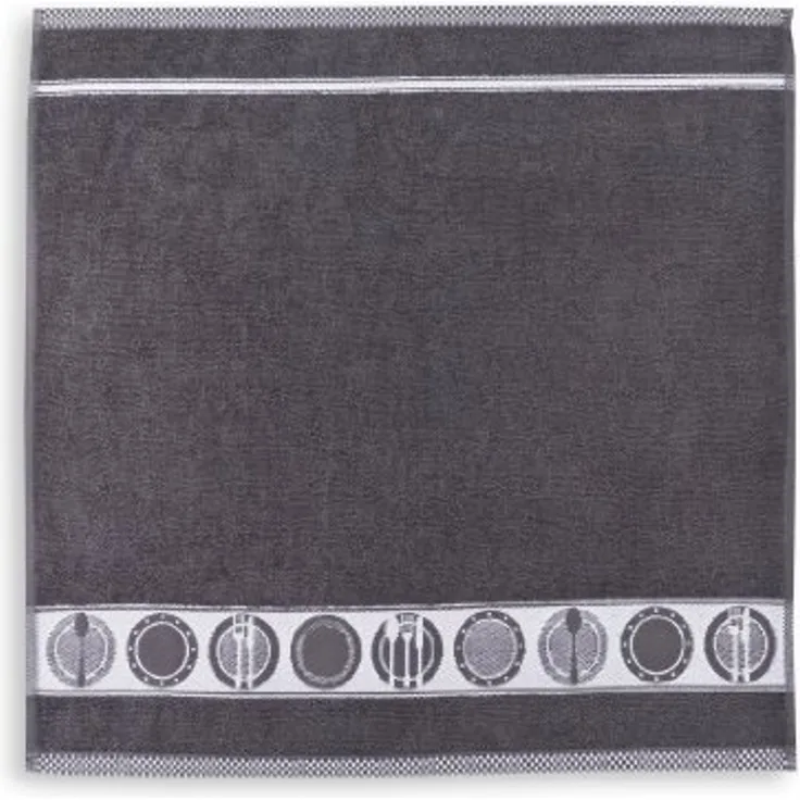 Kracht Geschirrtuch Teller, (3-tlg, 3-teilig), 3er Pack Frottee Küchenhandtücher (3 Stück) ca. 50x50cm Baumwolle
