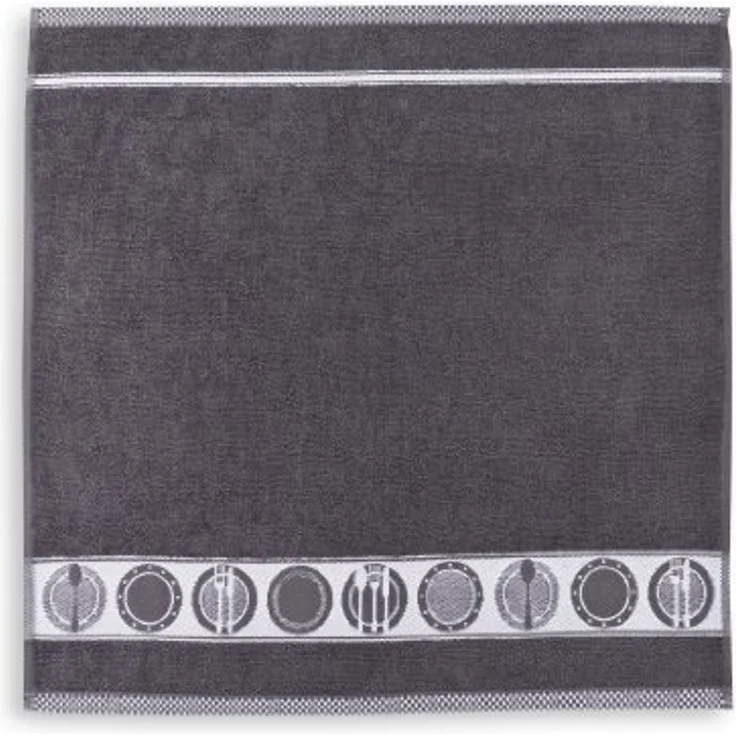 Kracht Geschirrtuch Teller, (3-tlg, 3-teilig), 3er Pack Frottee Küchenhandtücher (3 Stück) ca. 50x50cm Baumwolle – Bild 1