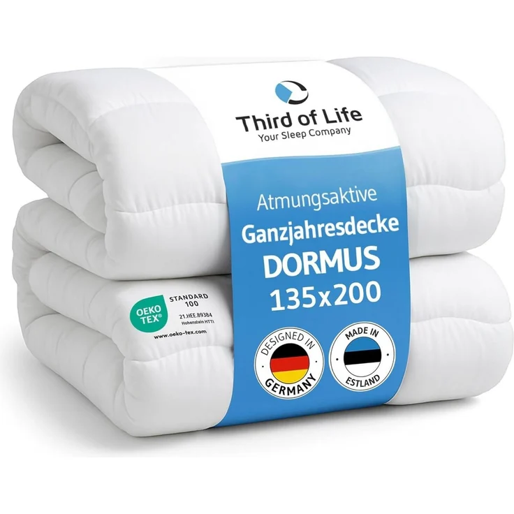 Third of Life Microfaserbettdecke DORMUS, Qualität aus Europa, Füllung: Microfaser, Bezug: Microfaser, atmungsaktiv, hypoallergen, waschbar bei 60 °C