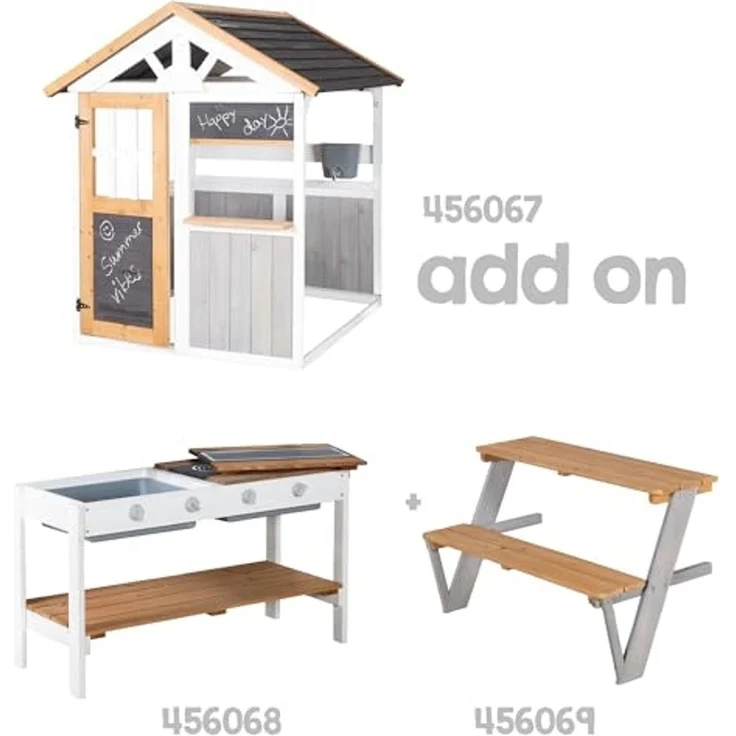 roba Spielhaus-Küche - Erweiterung mit BBQ-Grillfläche & Spielwannen - Mehrfarbig – Bild 3