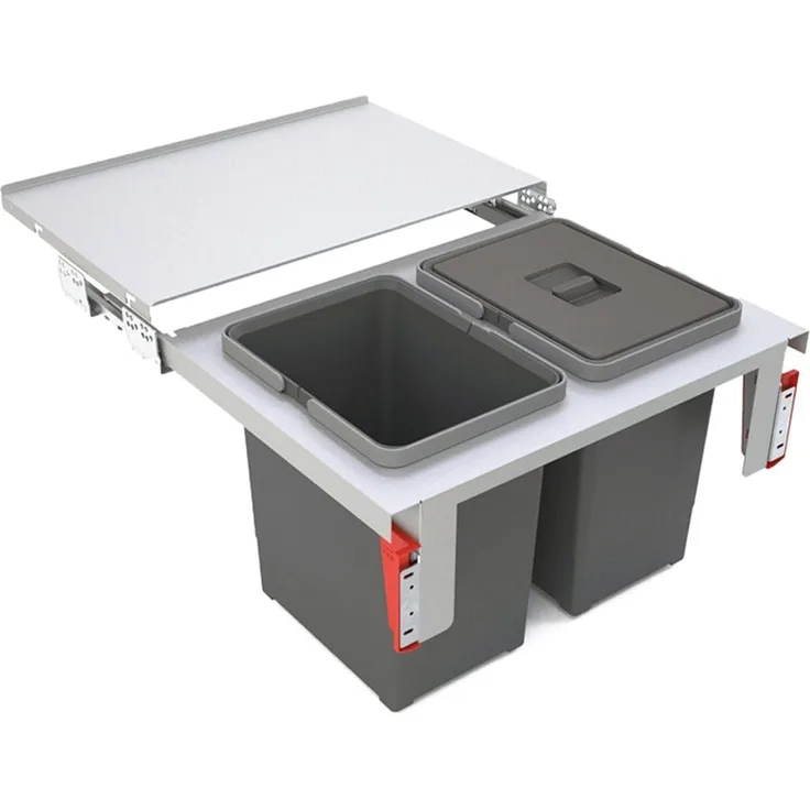 Franke Abfallsorter GARBO 60-2 Frontauszug ab 60 cm Schrankbreite / Abfalleimer / Mülleimer / Abfallsammler 36 (2x18) Liter