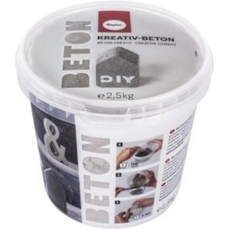 Kreativ-Beton, Eimer 2,5kg (0,61 € pro 1 kg)