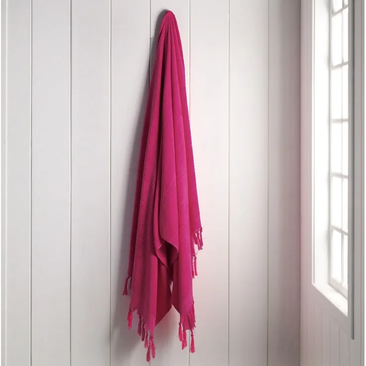 Mijolnir 'Monaco - Fuchsia' Fouta (Strandtuch), Fuchsie, 95 x 180 cm