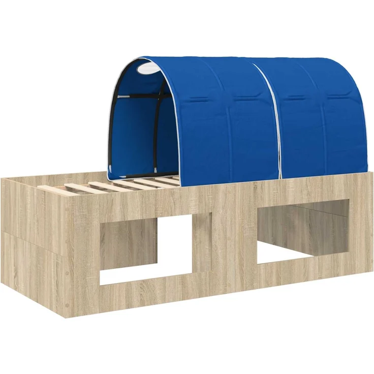 vidaXL Bett mit Tunnel 3 Stk. Artisian Eiche und Blau Holzwerkstoff 3423661 – Bild 8