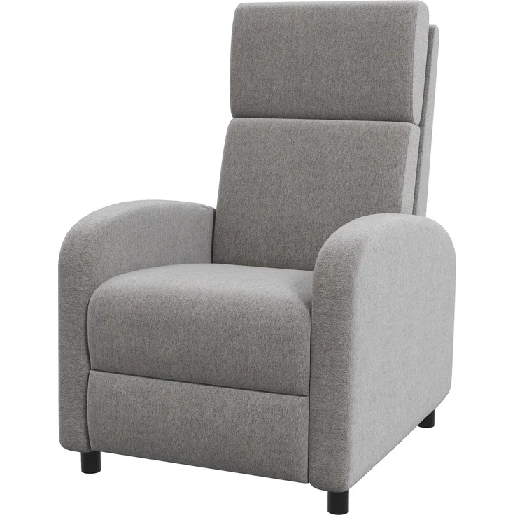 Wohnora-Relaxsessel Fernsehsessel, ausklappbare Fußstütze, neigbar bis zu 160°, 64 x 86 x 102 cm, Grau,H 1020cm x T 860cm x B 640cm – Bild 1
