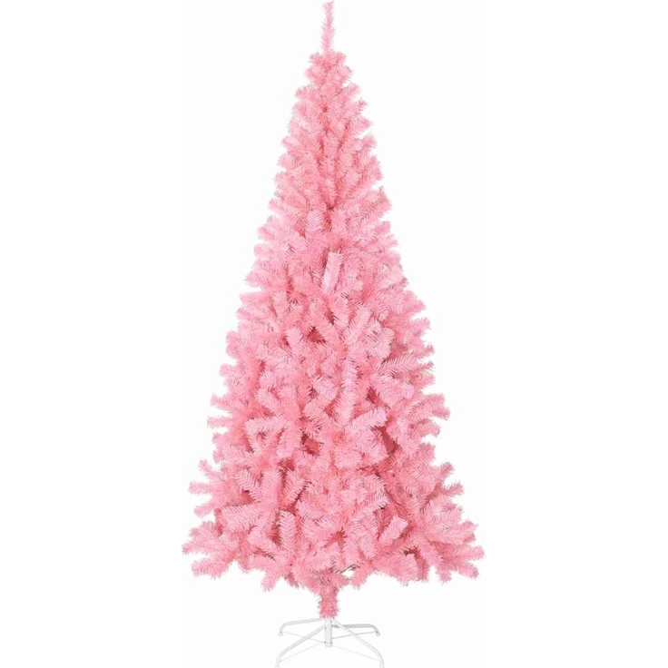 vidaXL Weihnachtsbaum mit LED-Beleuchtung Rosa 180 cm PVC und Stahl 3396436 – Bild 5