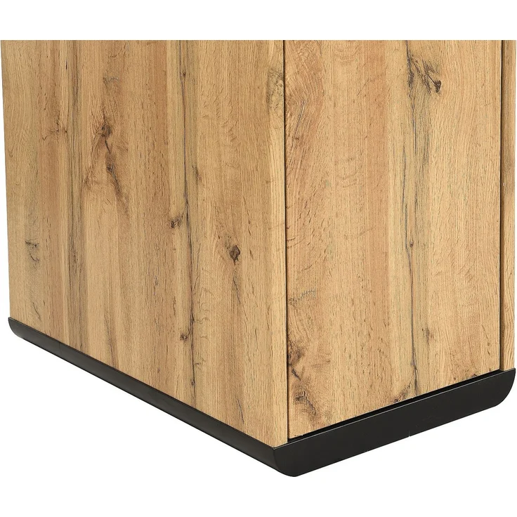 Vente-unique - Schreibtisch mit Stauraum - MDF - Natur und Schwarz SERGUEI – Bild 8