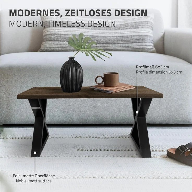 ML-DESIGN Tischbein 2er Set Tischgestell Tischkufen Möbelfüße aus Stahl Industriedesign, Kufengestell Bankkufen X-Form Schwarz Bankbeine für DIY-Projekte – Bild 3