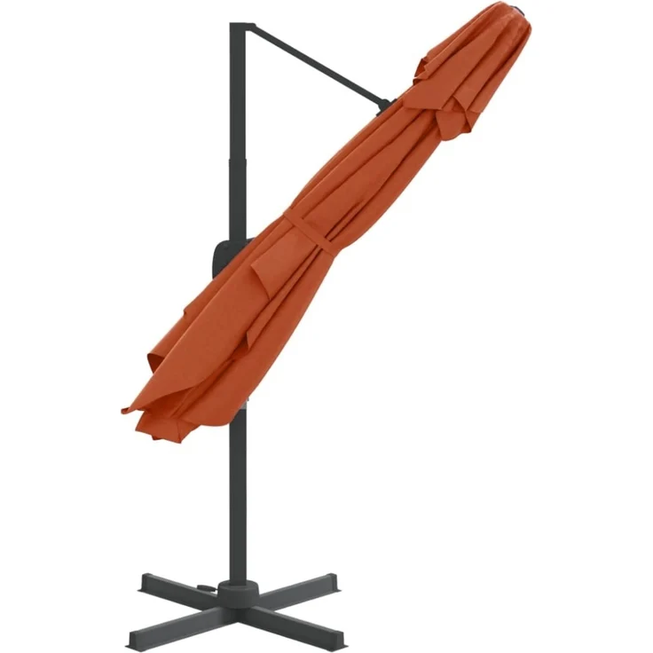 vidaXL Ampelschirm mit Doppeldach Terrakotta 400x300 cm 319958 – Bild 6