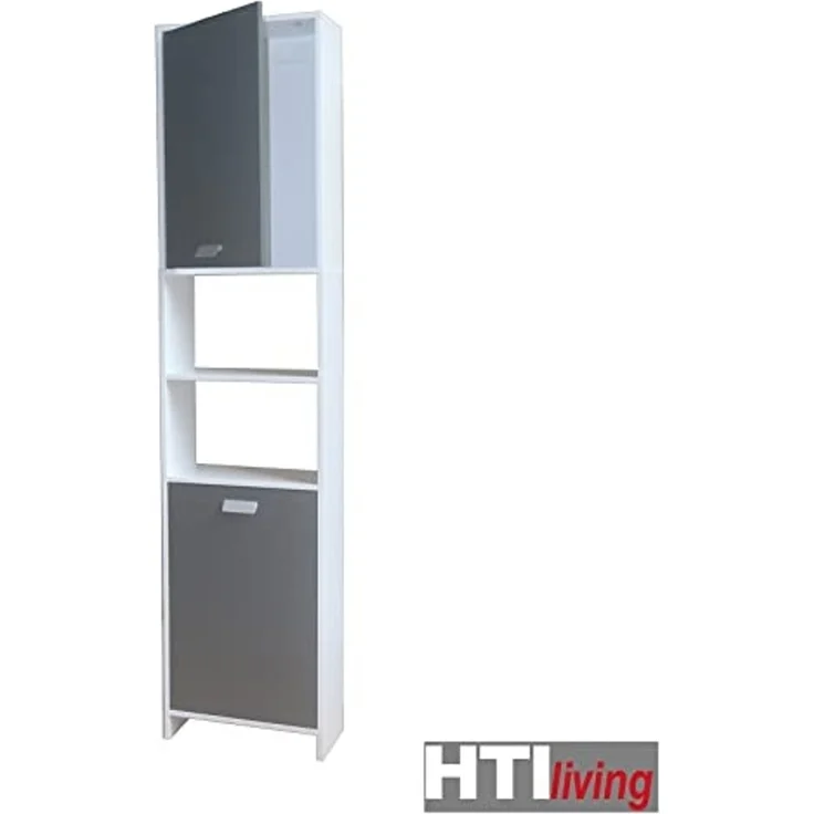 HTI-Living Badregal Badregal Grau/Weiß Thekla, Stück 1-tlg, Hochschrank Badschrank – Bild 4