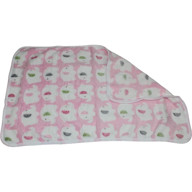 Pettimania Fleece Decke mit Elefanten-Motiv pink, Maße: 75 x 55 cm – Bild 3