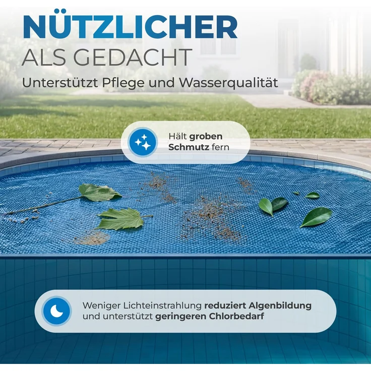 Miganeo Pool Solarfolie Ø 488 cm rund | schwarz/blau – Bild 6