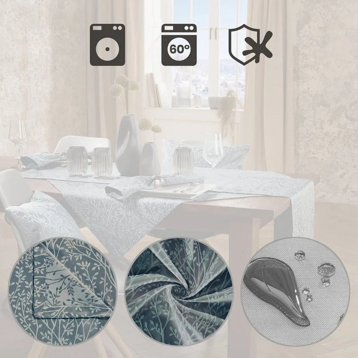 Erwin Müller Tischdecke Tischläufer "Malaga", fleckabweisend Ranke – Bild 3