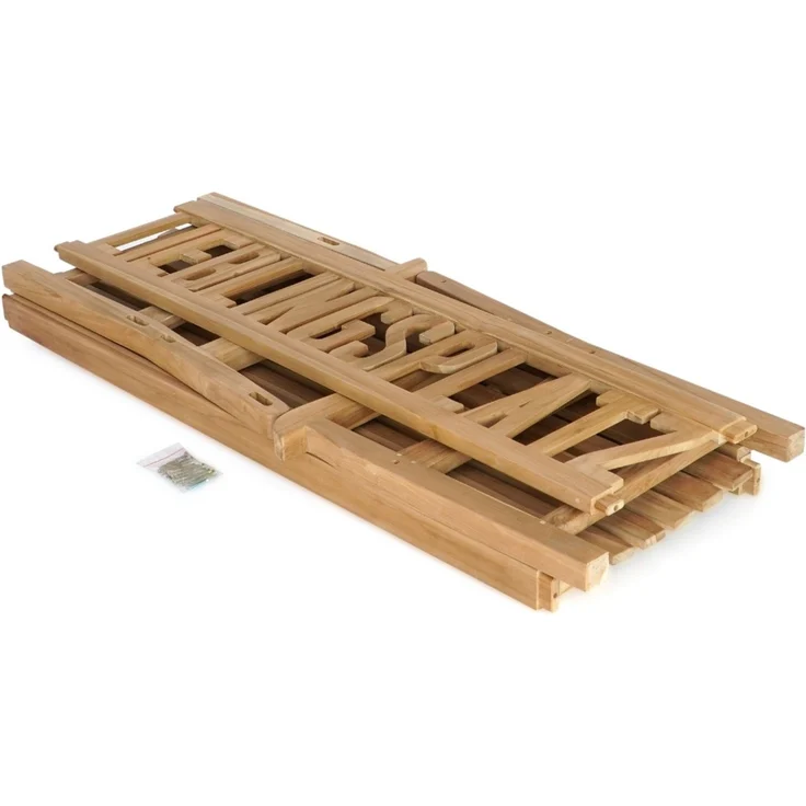 Massive Teak Sitzbank LIEBLINGSPLATZ 130cm Gartenbank Holzbank Teakbank – Bild 7