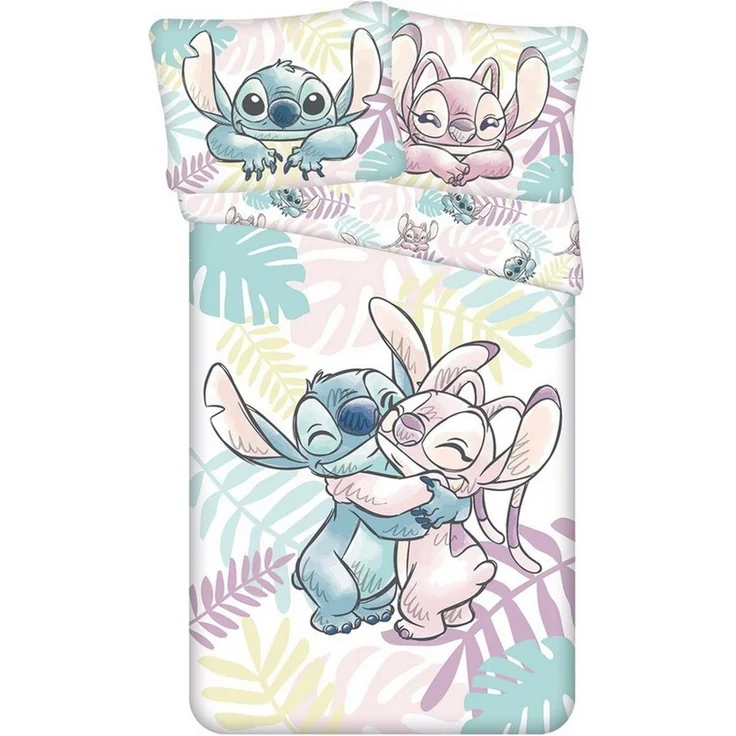 Lilo & Stitch Baumwoll-Bettwäsche 140x200 cm Deckenbezug + 60x80 cm Kissenbezug mit Reißverschluss – Bild 1