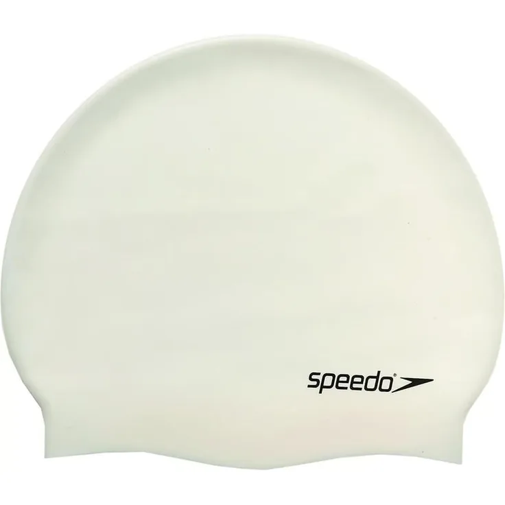 Bademütze Speedo PLAIN FLAT Weiß Silikon