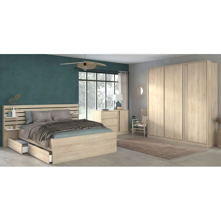 Parisot Schlafzimmer komplett Escale in Eiche 180 x 200 cm – Bild 2