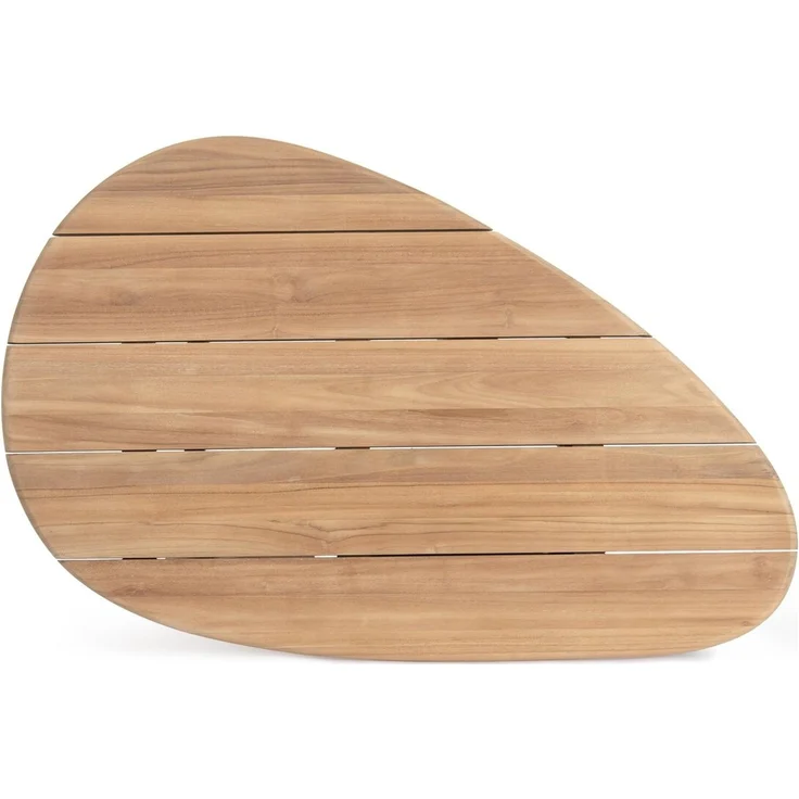 Gartencouchtisch Ustati - Teakholz massiv Natur, 120 x 78 cm – Bild 4