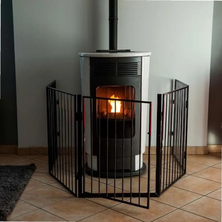 Metallschutzbarriere WERKA PRO 5 Paneele 300cm | Für Garten und Haus, 5 Paneele mit Tür, sicheres Schließsystem, Wandbefestigung inklusive, Heimgebrauch – Bild 4