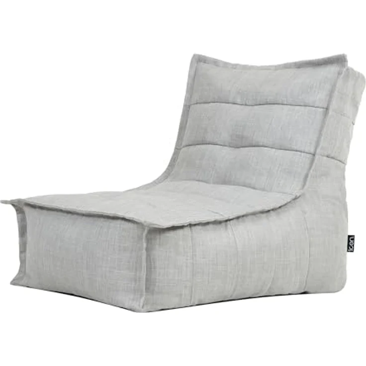 Icon Dolce Sitzsack-Liege für Erwachsene, Grau, Indoor Outdoor Sitzsack mit Füllung, Bean Bag, Wasserabweisender Stoff, Bequemer Sessel für Wohnzimmer, Lounge, Schlafzimmer, Garten – Bild 2