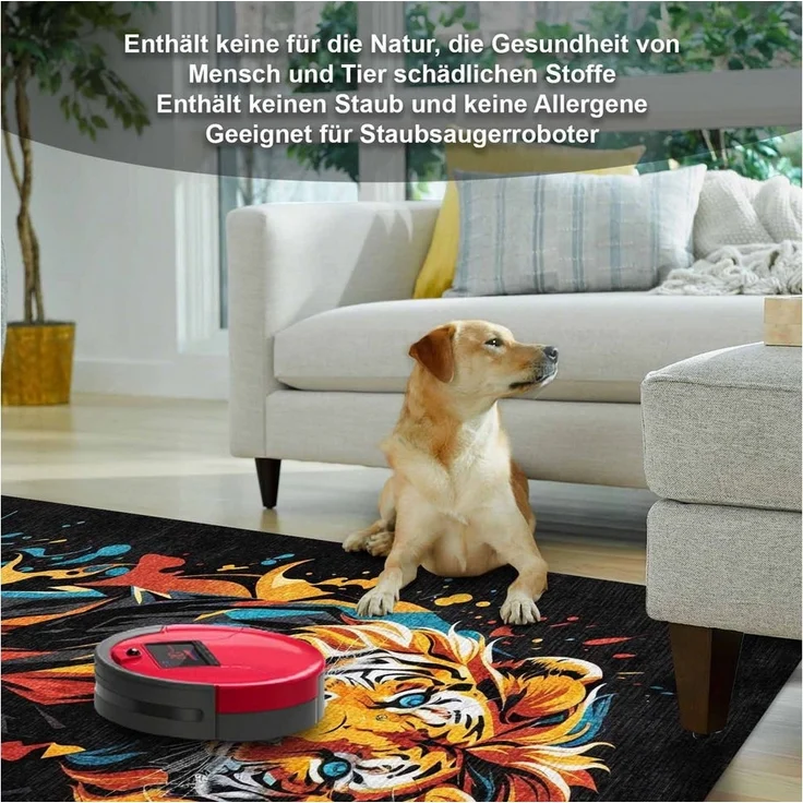 Bamyum Teppich Lions Teppich mit Chenille Druck, Gaming Videospiel Waschbarer Teppich, Einzelstück – Bild 3