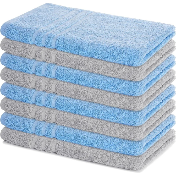 Lavea Handtücher 8er Handtuch Set 50x100 cm, Sporthandtuch, Badetuch, (Frottierserie Elena), Saugstarke & weiche Gästetücher, Handtuch Set – Bild 5