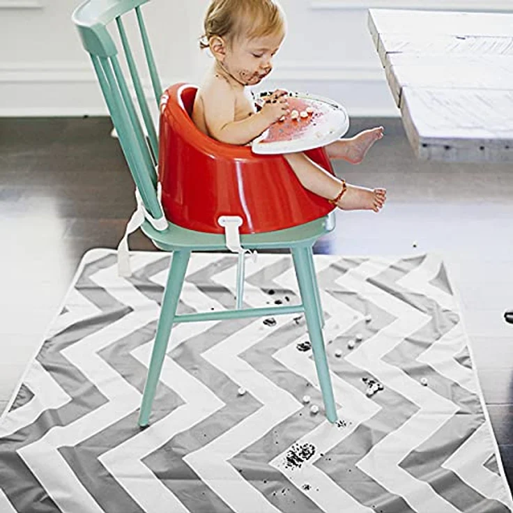 Prince Lionheart Catchall Boden Vorzelt Teppich Allzweckmatte rechteckig Chevron Grau/Weiß – Bild 12