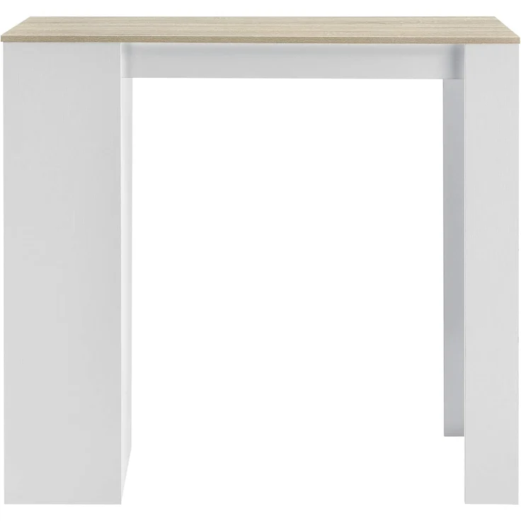 Bartisch Kouvola mit 3 Fächern 110x50x103 cm Weiß/Eiche-Optik [en. casa] – Bild 4
