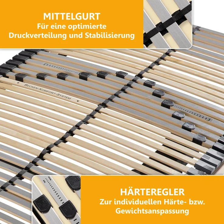 Lattenrost Flex 42 Motor, Kopfteil und Fußteil elektrisch verstellbar Größe 200 x 200 cm – Bild 6
