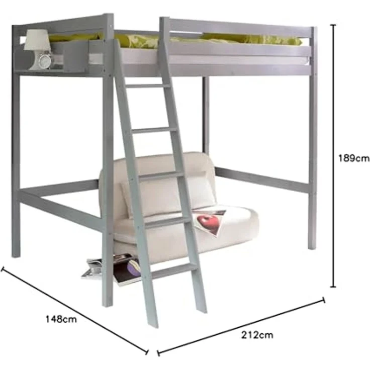 Doppel Hochbett "Matthias" 140x200 Kiefer – Bild 3