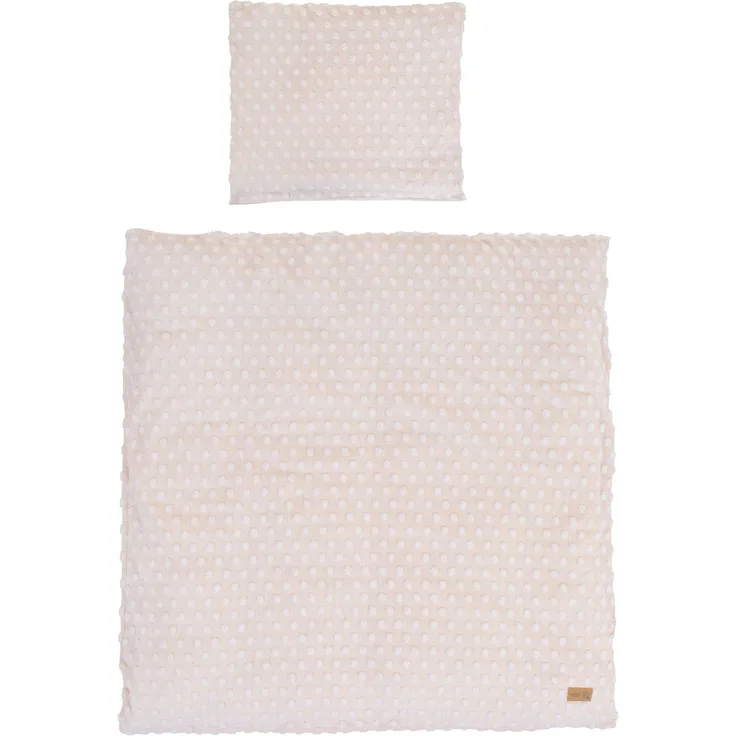 roba Wiegenset 'Frosty Almond' - Kissenbezug 35 x 40 & Deckenbezug 80 x 80 - Beige