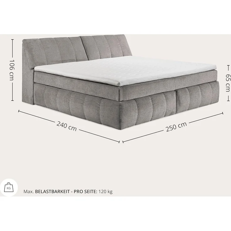 Boxspringbett Elkford 240x200 – Ed Exciting Design – Bild 2
