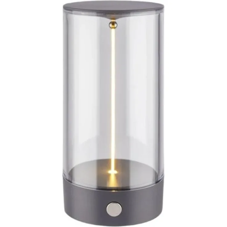 Briloner LED Akku-Tischleuchte Wiggle anthrazit 15 cm warmweiß dimmbar