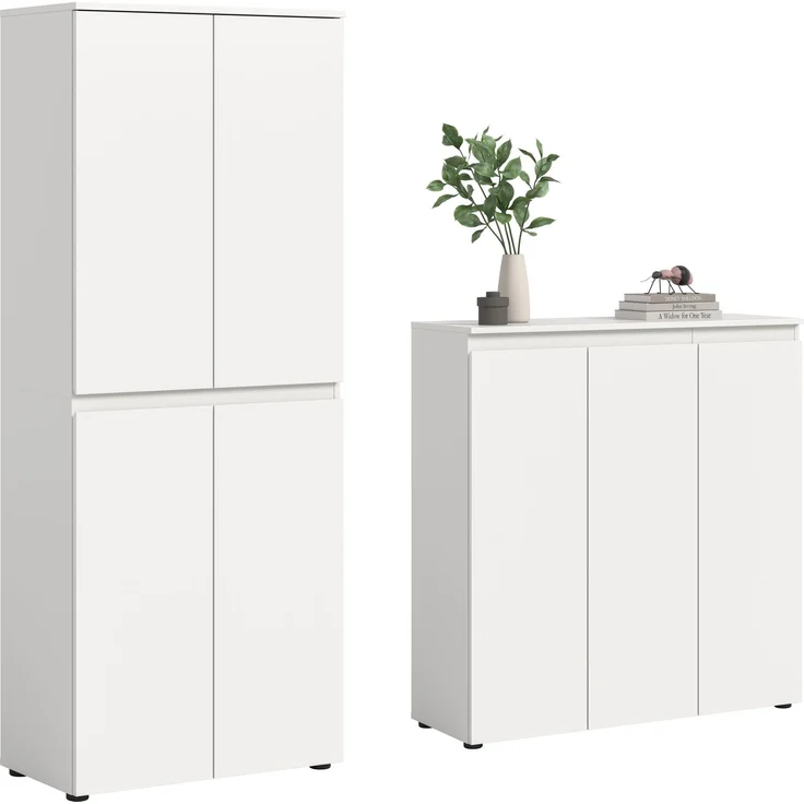 Universalschrank (B/H/T: 190x175x37 cm) in weiß – Bild 1