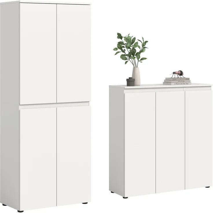 Universalschrank (B/H/T: 190x175x37 cm) in weiß