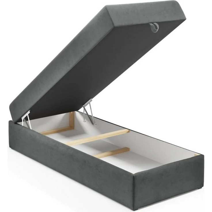 Best for Home Boxspringbett Single-Box Bett mit Bonell H3 Matratze & Stauraum (Boxbett, Rahmenbett, Gästebett, Jugendbett, Kinderbett, 1-St, 70x200 80x200 90x200 100x200 cm), Integrierter Bettkasten, platzsparendes Design – Bild 2