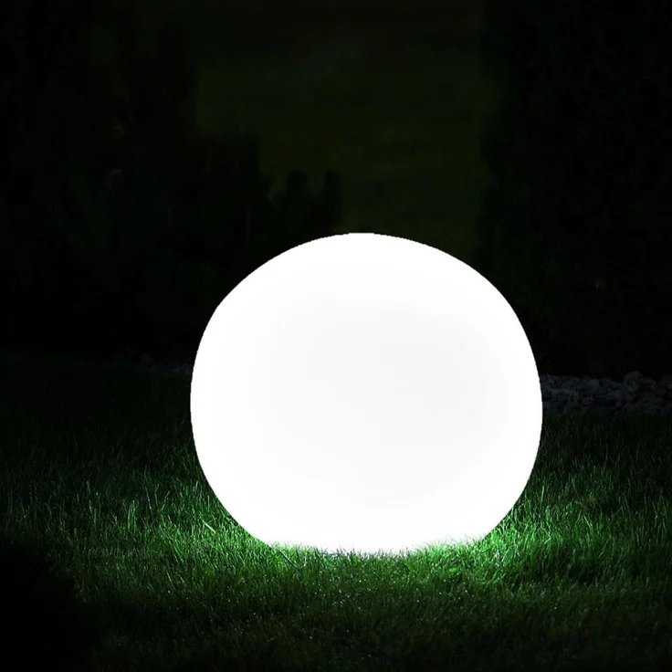 LED Solarleuchte, Kugel, weiß, D 30 cm – Bild 5