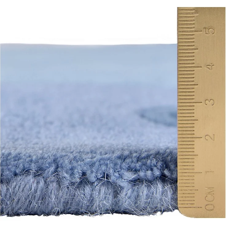 THEKO Wollteppich Ambadi, achteckig, Höhe: 14 mm, reine Schurwolle, handgetuftet, mit Bordüre, modern – Bild 4