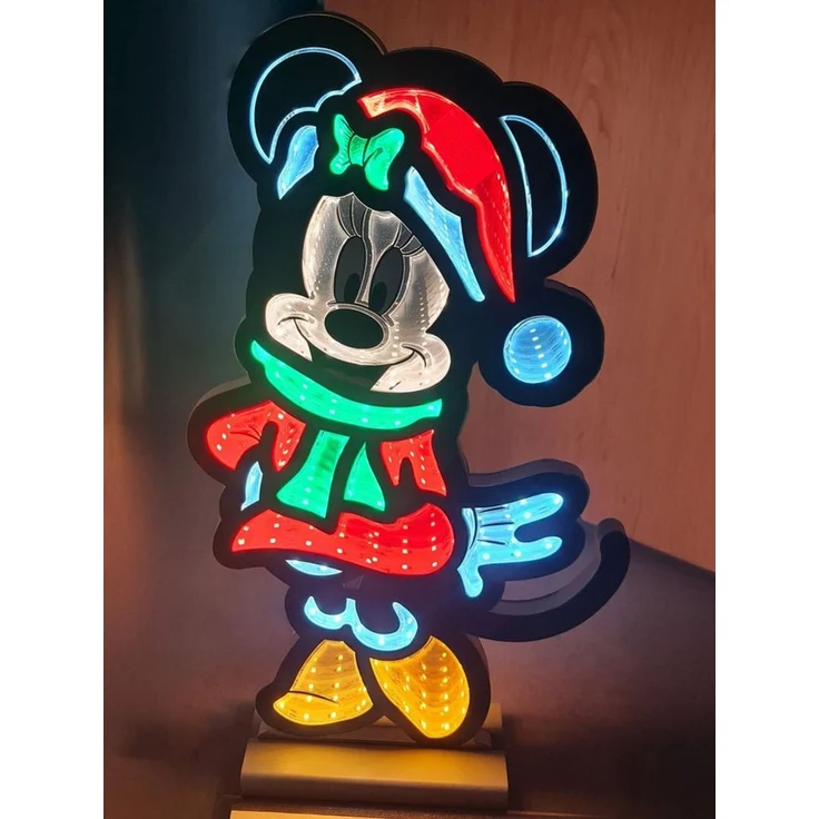 Disney LED Dekofigur Infinity Lights by Disney Minnie Mouse 40 cm LED Weihnachtsdeko 3D, LED fest integriert – Bild 3