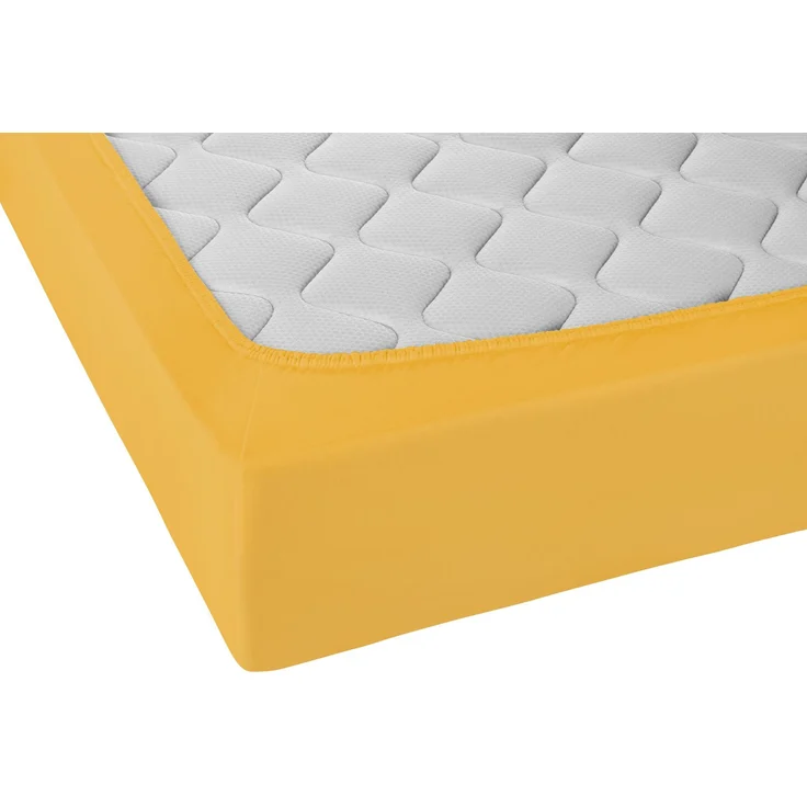 Biberna Jersey-Spannbetttuch, 100 % Baumwolle, Honig, 1x 180x200 cm - 200x200 cm – Bild 2