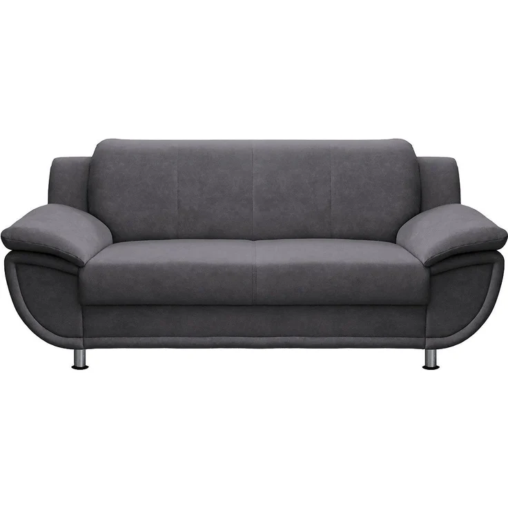 TRENDMANUFAKTUR 2-Sitzer Rondo, Breite 178 cm, breite Armlehnen, Füße chromfarben, Couch wahlweise mit Federkern und in verschiedenen Bezügen bestellbar – Bild 5