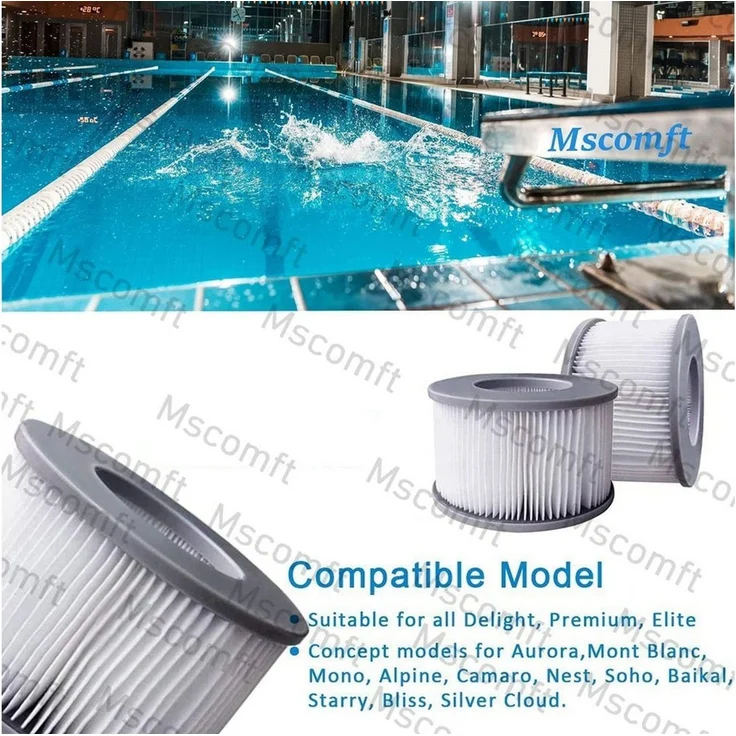 FELIXLEO Pool-Filterkartusche 8er-Pack Ersatzfilter für MSPA Whirlpool Filterkartusche Modelle – Bild 4